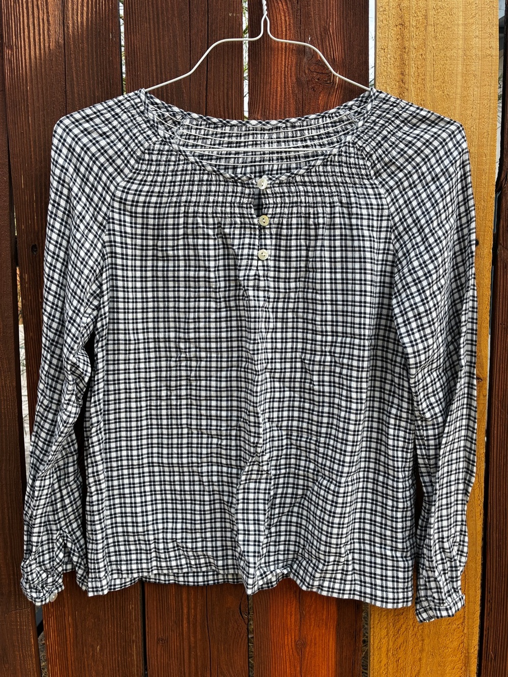 Black & White Gingham Blouse